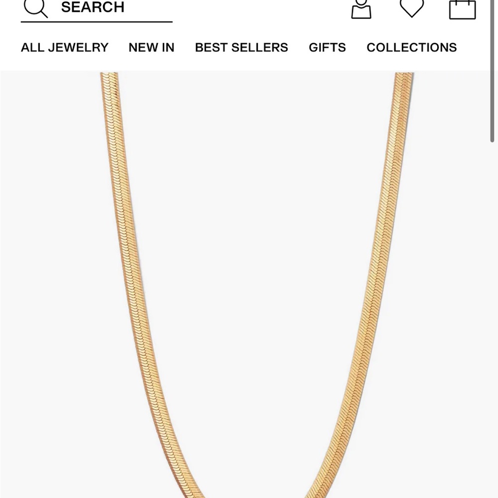 Mejuri Gold Herringbone Necklace